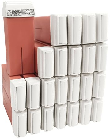 JaDy - Cire de titane rose à bille 100 ml – Lot de 24 – Formule professionnelle pour peaux sensibles – Glisse douce, résultat ultra-doux – Épilation jambes, bras, aisselles et corps