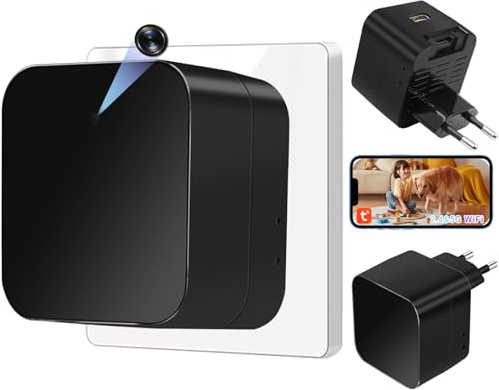 YCCNIU Caméra Espion WiFi 5G, Caméra Cachée dans Un Chargeur USB, Mini Camera Espion WiFi 1080P avec Détection de Mouvement et Enregistrement en Boucle pour Visionnage à Distance - Normes Européennes