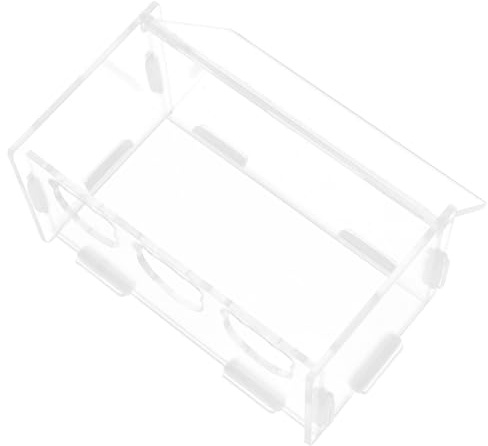 Toyvian Comedero Acrílico Transparente para Mascotas Pequeño, Caja de Alimentación para Pollos y Pájaros, Recipiente de Comida para Hámster, Cuenco Práctico para Aves al Aire Libre