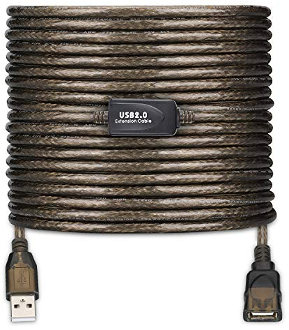 LDKCOK USB 2.0 Type A Male to A Female Active Repeater Extension Cable 50ft, High Speed 480 Mbps