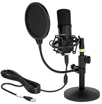 Delock Professionelles USB-Kondensator Mikrofon Set 192 kHz / 24 Bit für Podcasting und Gaming, 66300