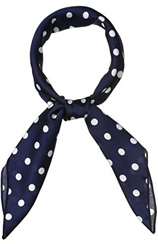 sourcing map Women's Polka Dots Square Kerchief Neckerchief Headband | Smooth texture, daily outfit decor, chic wrap, hair band, pretty gift