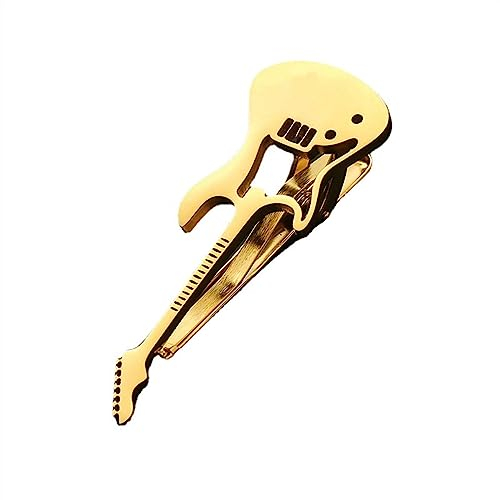 LSSEDA Krawattenklammern for Männer, personalisierte Krawattenklammer, Edelstahl-Krawattenklammer for Herren, Gitarre, Krawattenklammern, Anstecknadel, Hochzeits-Party-Zubehör