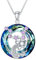 enjoylifecreative Damen Wassermann Sternzeichen Kristall Halskette 925er Sterling Silber Aquarius Geburtsstein Horoskop Anhänger Kette Sternbild Astrologie Schmuck Geschenke für Frauen Mädchen