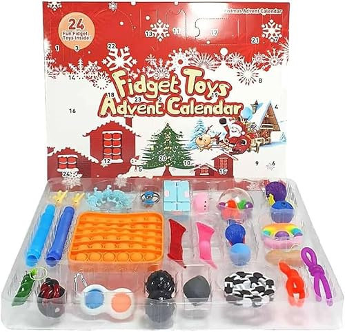 Super Star Christmas Fidget Toy Advent Calendar 2025 – 24 Days of Christmas Fidget Toys for Kids, Boys & Girls – Fun Xmas Advent Calendar Toys Gift Set (S085)