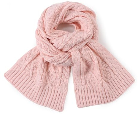 Zsedrut Warm Baby Scarf Winter Boys Girls Neck Warmer Knitted Toddler Neck Scarves (Pink)