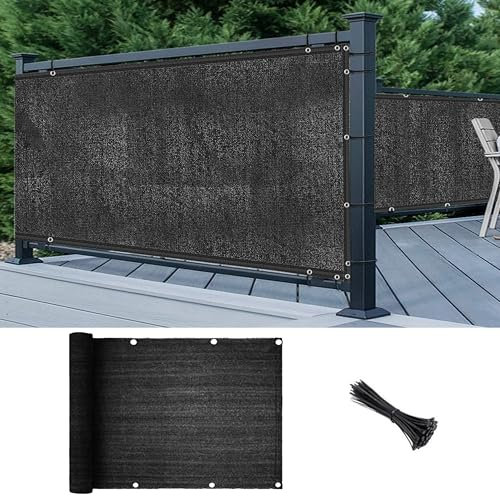 MVPNET 90 % kraftig nätpresenning med öljetter, 90 cm x 40 cm skuggbaldakin för uteplats, trädgård, sekretesstaket skärm, utomhus solskydd för trädgård, svart