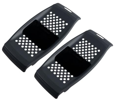 Fackelmann 9927350 Lot de 2 Plaques à spätzle, râpe à spaetzles maison, râpe pour spätzles avec raclette, Plastique, Noir, 31,5 x 15 x 2,5 cm