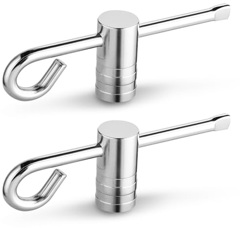 Mellbree Solid Brass Radiator Bleed Key Wrench Set UK, Metric/Imperial Fit, Hex & Towel Radiator Key Tools for Heating Upkeep