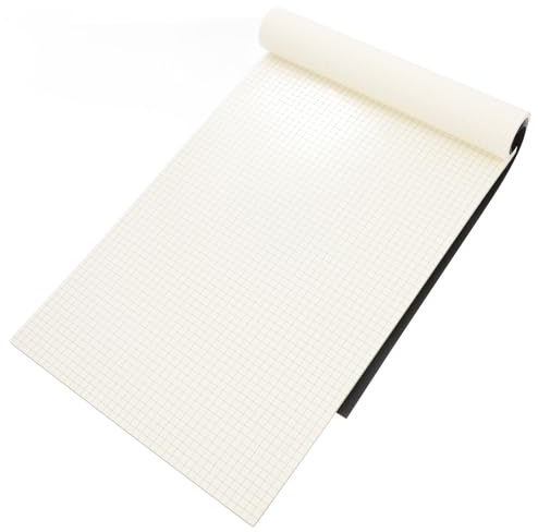 Sosoport Bloc de Papier Millimétré A4 80 Feuilles Détachables Papier Quadrillé pour Mathématiques Dos Rigide Stabilisateur Feuilles Lisses pour Exercices et Dessins Techniques