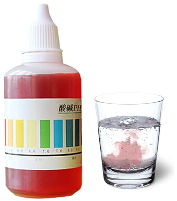 Gotas de prueba P H para agua - Gotas de prueba P H de 50 ml | Acuario de alta capacidad Efficienc Yt, reactivo de prueba, analizador de agua preciso, solución de prueba líquida para el hogar, escuela