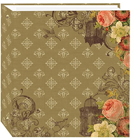 Pioneer Photo Albums TR-100D/FBC Magnetic 3-Ring 100 Page Photo Album, French Birdcage Design