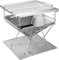 Campingmoon BBQ Grill Feuerstelle Faltbar Edelstahl - Extra Groß MT-055