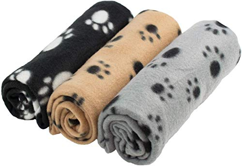 YIQI Haustierdecke für Hund/Katze, weich, Schondecke, Winterdecke, Hundedecke Fleece, Katzendecke Tierdecke Liegedecke Pfötchen Matte Farbe zufällig (60 x 70 cm)