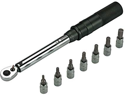 BBB Cycling BTL-173 - Set di chiavi dinamometriche per bicicletta unisex, con chiave a brugola 3, 4, 5, 6, 8 e chiave Torx T25, T30, 55 x 292 x 69 mm, colore: Nero