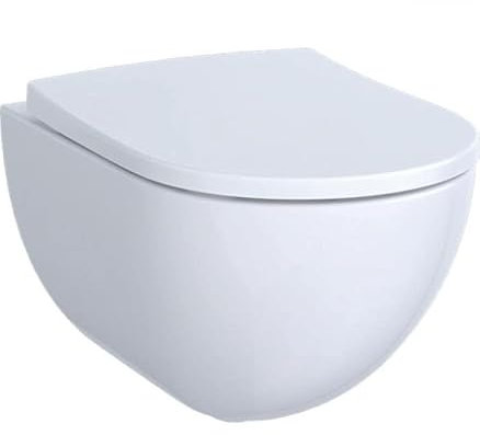 Geberit - Cuvette WC suspendue avec abattant - WC suspendu rimfree sans bride ACANTO caréné avec abattant frein de chute - Geberit