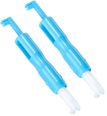 Nähmaschinen Nadeleinfädler, 2 Stücke ähmaschinen Nadel Einfädler Automatischer Einfädler Schnellnäh-Einfädler Einfädelwerkzeug für Nähmaschine Auto Einfädler Nadelwechsler Hält Nadeln Fest Blau