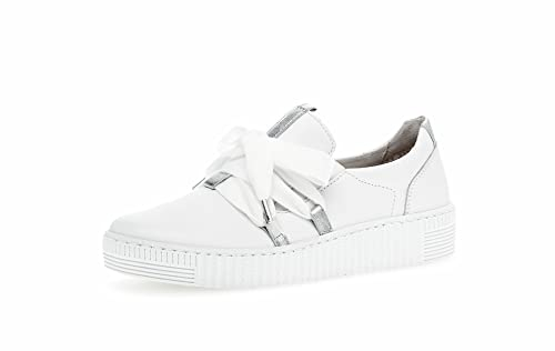 Gabor Damen Slipper, Frauen Slip On,Wechselfußbett,Best Fitting,schluepfschuhe,Loafer,Slip-ons,freitzeitschuhe,Weiss/Silber (Ice),38 EU / 5 UK