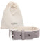 FREUDENTIER® Hundehalsband aus Leder, Made in Holland, gefüttert & super komfortabel, hochwertiges breites Lederhalsband aus Vollnarbenleder, Model “Amstelpark” (27.5-38cm Halsumfang, Graubraun)