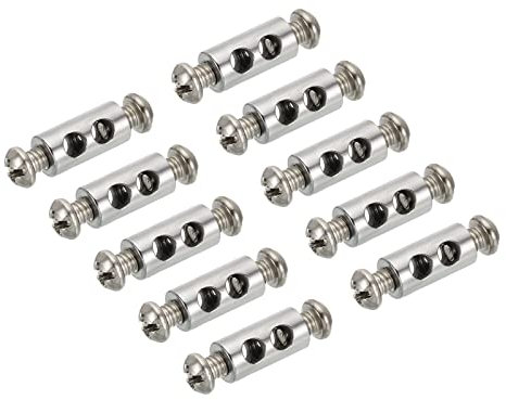 PATIKIL 7x14mm Wire Rope Clips, 20 Pcs Steel Cable Clamps 3.2mm Double Holes Wire Lock Rope Fittings Clip with M4*0.7 Screws for Cable