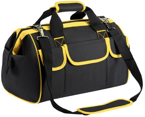 Borsa Porta Attrezzi, Custodia per elettricista, Borsa per elettricisti, Borsa Magazzino Utensili, Cintura Porta Attrezzi Multi Tasche, per Elettricista,Carpentiere,Tecnico Manutenzione.(Giallo)