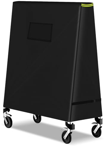YALYAYA Abdeckung für Tischtennisplatte Wasserdicht Schutz Winddicht,UV-Beständiges Schwerlast 600D Oxford Gewebe Tischtennisplatte Schutzhülle für Outdoor/Indoor/Garten (165 X70X185cm) Schwar