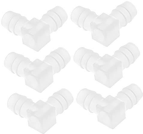 BCOATH 6pcs Plastic Type Joint Hose Connectors Right Angle Fittings for Irrigation Hose Pipe