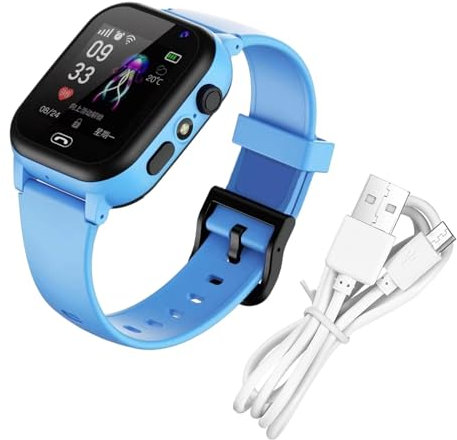 Montre Connectée Pour Enfant Montre Enfant Garcon Fille HD Caméra Musique Vidéo Audio Réveil Montre Intelligente Enfant Lecteur Vidéo Podomètre Montre GPS Pour Enfant Montre Intelligente Rechargeable