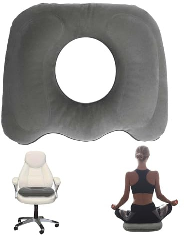 Asiento Inflable portátil, Cojín ergonómico para Asiento, Cojín Silla Oficina Ortopédico,Cojín Ortopédico Inflable, adecuado para sillas de oficina, sillas de ruedas, dolor de coxis, dolor de espalda