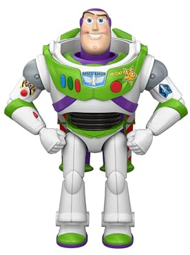 Mattel Disney Pixar Toy Story 5 Figur, große startbereite Buzz Lightyear-Figur, 25 cm Filmdesign 12 bewegliche Gelenke, JKV39