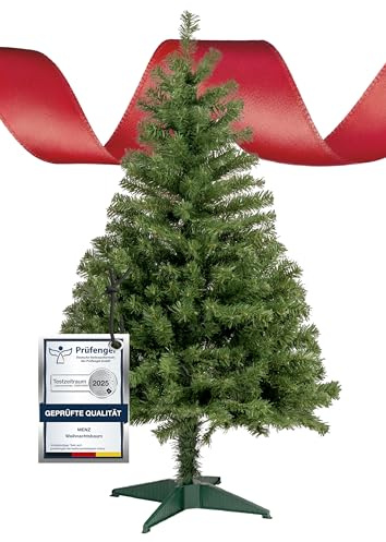 120 cm Künstlicher Weihnachtsbaum aus 100% PVC – Dicht & Formstabil mit 140 Zweigen (Ø 75 cm), Schnellaufbau-System, Schwer Entflammbar