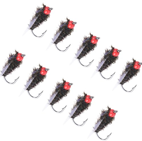 Zkydhbd 10pack Beginner Friendly Fishing Lures Portables Fishing Baits With Sharps Hook For Enhancing Strikes Rates High Carbon Steel Fly Hook