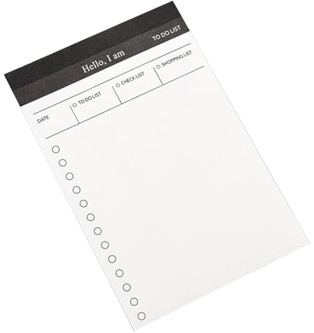 Petit planificateur quotidien, carnet de notes déchirable 50 feuilles non lignées, bloc-notes, liste de contrôle, bloc-notes, planificateur de préparation de voyage