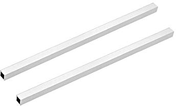 sourcing map 2 Stück Alu Vierkantrohr 8x8mm Alu Rechteckrohr Aluminium Profil Rohre 1mm Wandstärke Alurohr Quadratrohr Aluminium Gerade Rohr 200mm Länge 6063 Aluminiumrohre Aluprofil Rohr