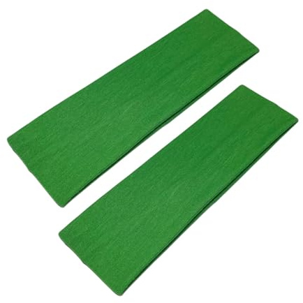 WESTEND CHOICE - Fascia per capelli unisex da 7 cm, monocromatica, elastica, fascia Kylie per yoga, morbida per donna e uomo (verde)