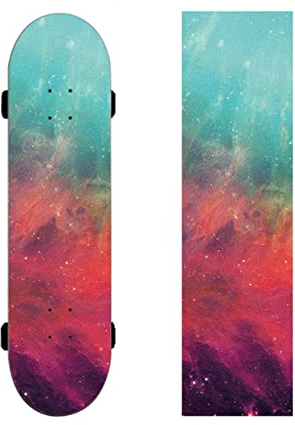 duoyif Skateboard Griffband, Skateboard Griptape, Longboard Grip Tape - Blase Freies, Wasserdicht, Rutschfest, Verschleißfest, 84 x 23 cm (A)