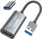Scheda di acquisizione video Fulfalic da HDMI a USB 4K Full HD 1080p, per editing/gioco/video online(argento)