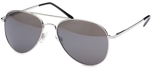 styleBREAKER Unisex pilotglasögon, solglasögon, polykarbonat, glas, metall, helkantsram med fjädergångjärn 09020037