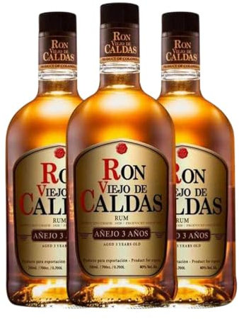 Ron Viejo de Caldas 3 Años 70 cl (Caja de 3 Botellas de 70 cl)