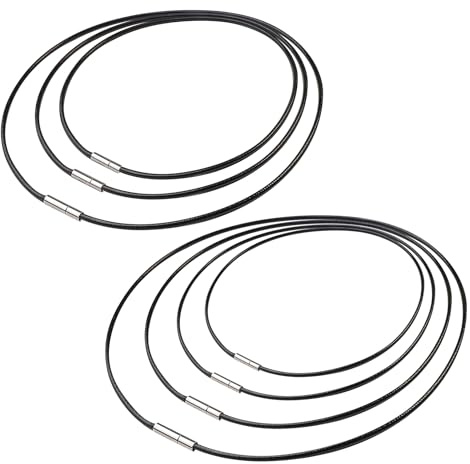 TPTGIAR 7 Piezas Cordon Cuero para Colgante, 15/30mm de Ancho Collar Cuero Hombre, Cordón Colgante con Cerradura, Cadena de Cuero para Collar Hombre para Hacer Joyas de Bricolaje Pulseras