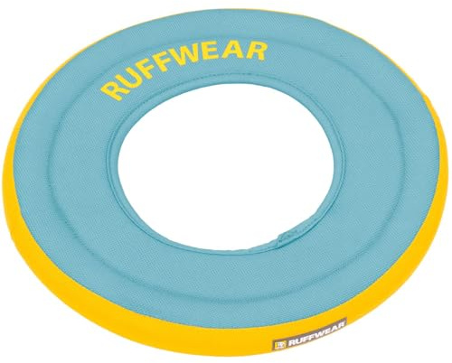RUFFWEAR Hydro Plane Jouet Disque Volant pour Chien Frisbee Flottant Biolumin Bleu Taille L