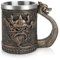 Jarra de cerveza vikinga Drakkar de acero inoxidable, taza vikinga, jarra de cerveza vikinga nórdica, regalos vikingos para hombres, adecuada para colecciones, regalos para el día del padre (Estilo 2)