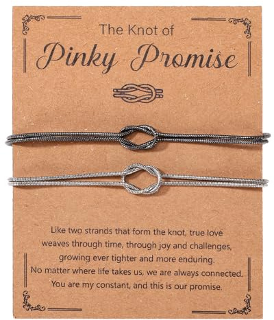 Mikovivi 2pcs Matching Couples Bracelets, Adjustable Forever Love Knot Bracelets Friendship His and Hers Jewelry Anniversary Birthday Christmas Valentine’s Day Gifts Ideal for Men Women Best Friends