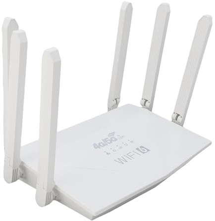 Eacam Trådlös Router WiFi6 4G CPE LTE 300Mbps 6 Antenner Trådlös Internetrouter SIM-kortplats för Hemmakontor