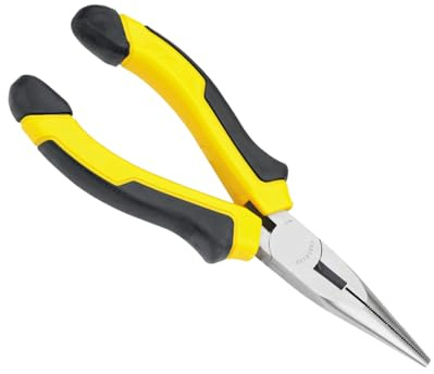Precisions - Alicates de metal para joyería con agarre ergonómico antideslizante para bricolaje y reparaciones de componentes pequeños, alicates de punta de aguja para hacer joyas