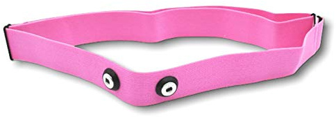 1neiSmartech Elastisches Band, verstellbar, für Herzfrequenzmesser, Garmin Polare Wahoo Bryton, Armband aus hochwertigem Gewebe aus Nylon und Spandex mit Sensoren, Entfernung 45 mm (Rosa)