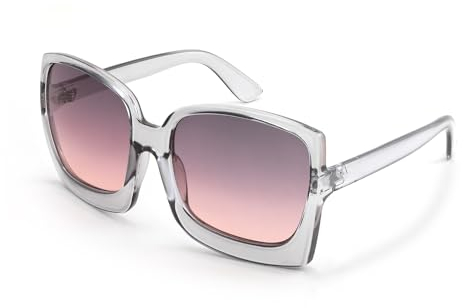 Karsaer Retro Rechteckige Übergröße Sonnenbrille Groß Damen Polarisiert Mode Brille Quadratische Frauen Sonnen Brillen mit UV-400 Schutz