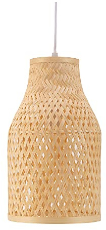 Pauleen 48198 Woody Romance lampada a sospensione e max. 20 Watt beige, bianco bambù, metallo E27