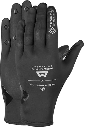 Ronhill Running, Gore-Tex Windstopper Handschuh, All Black, Größe L