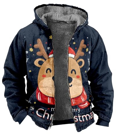 KONG JIMFAN Jacke Herren Laufshirt Herren Arbeitspullover Herren Regenjacke Wasserdicht Brautjacke Winter Herren Strickjacke Rain Jacket Herren Langarm T-Shirt Übergangsjacken Männer(Dark Blue,XXL)